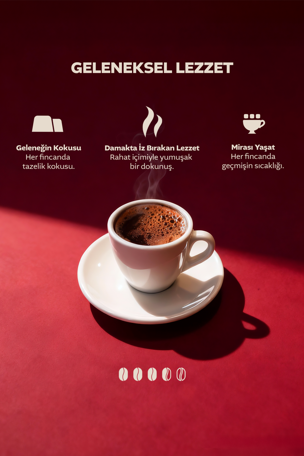 Flavor Drink Türk Kahvesi Flavor Geleneksel Lezzet 100g 5'li Paket